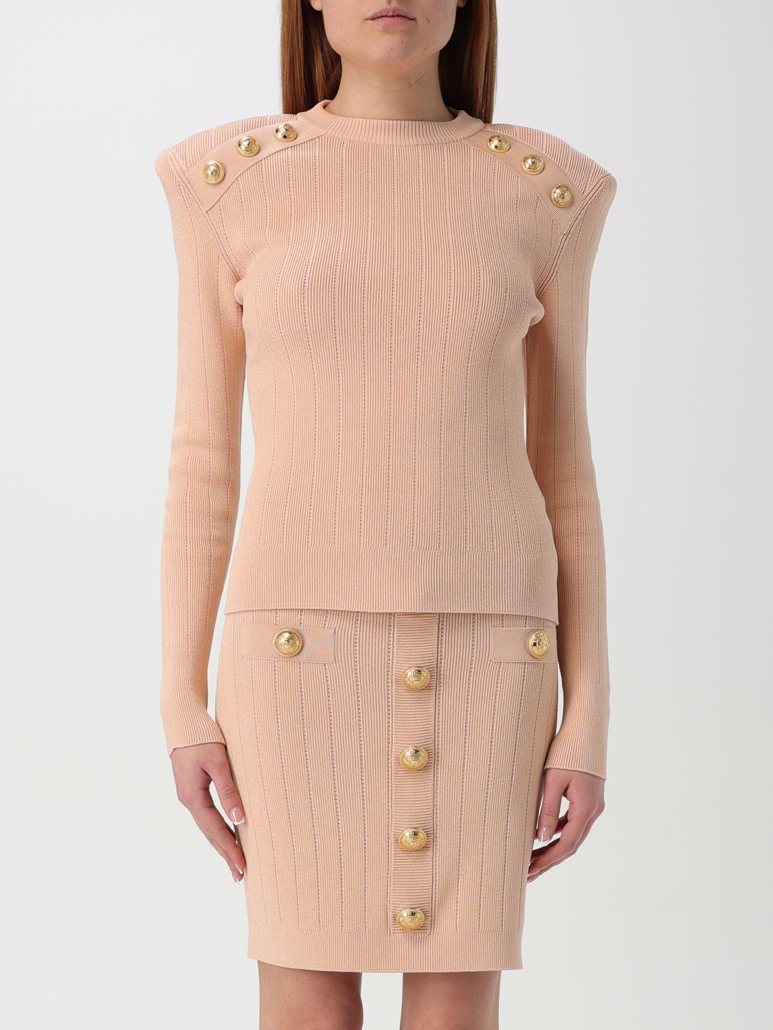 Shop Balmain Sweater Woman Color Pink