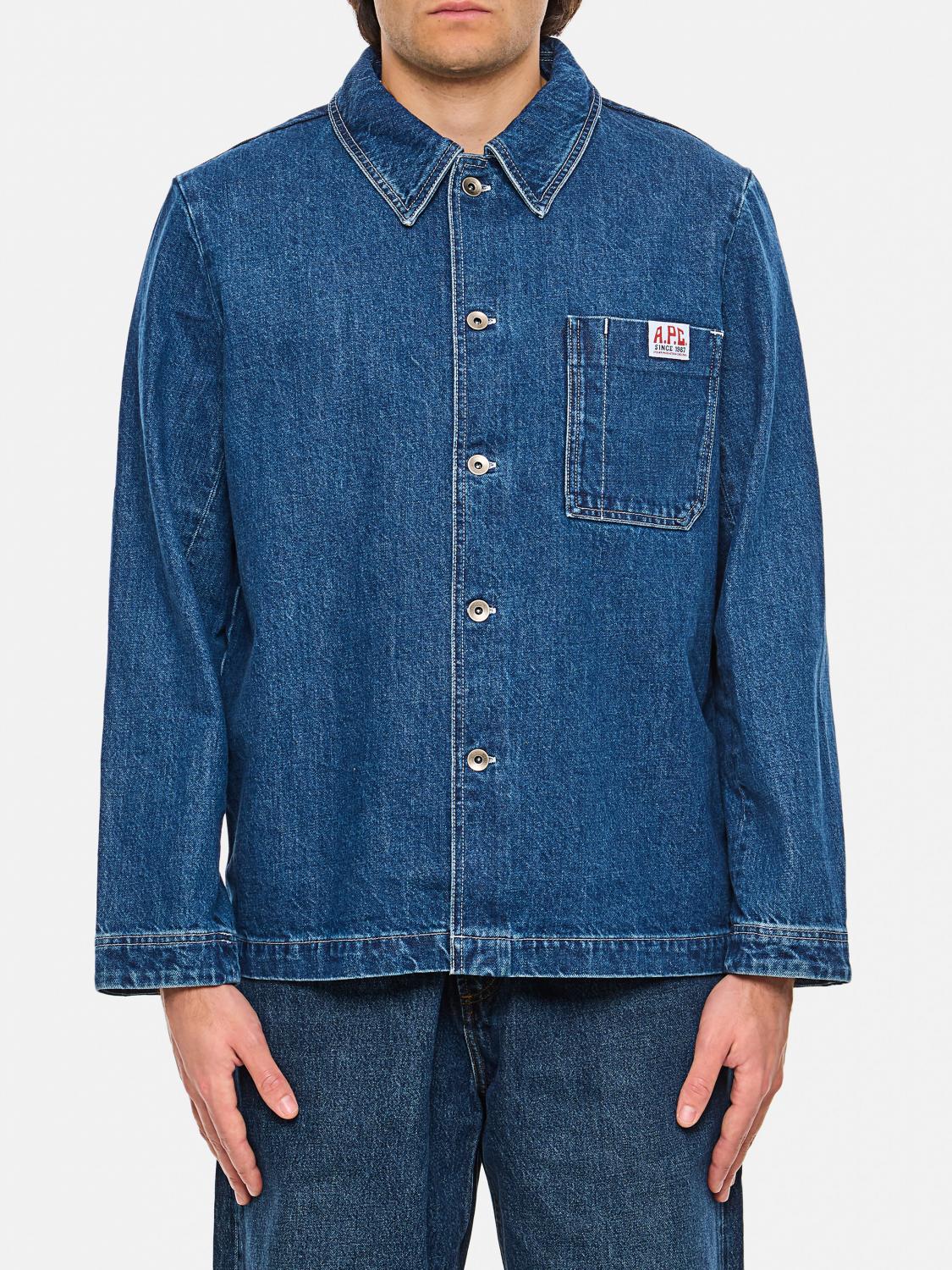 Jacket A. P.C. Men color Blue