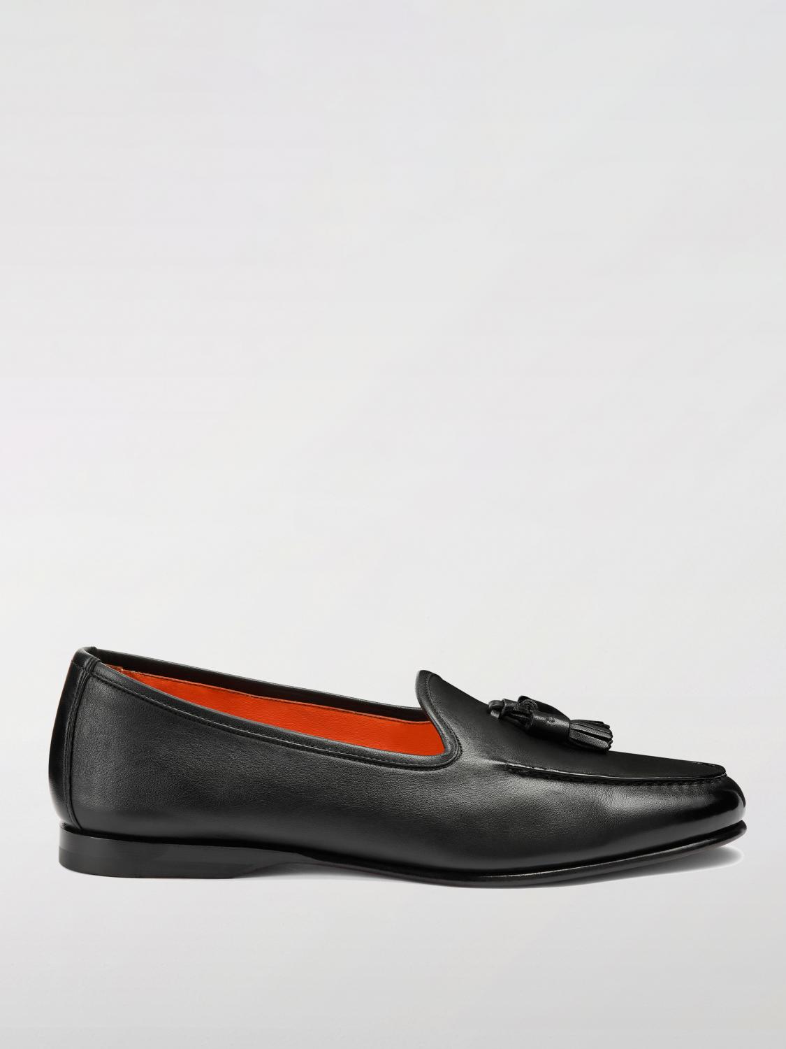 Santoni Andrea Tassel Loafer In Schwarz