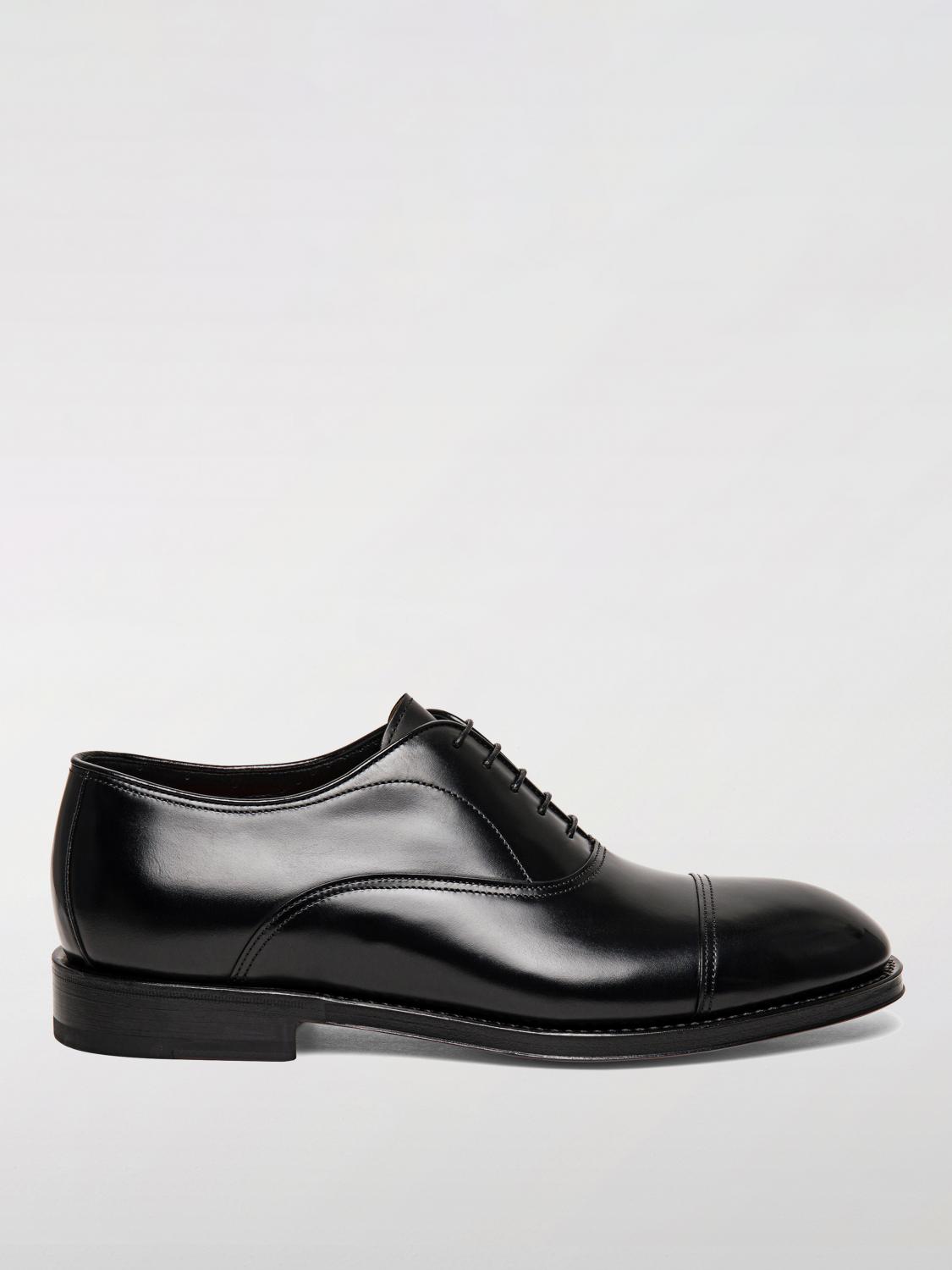 Santoni Brogue Shoes Men Color Black In Schwarz