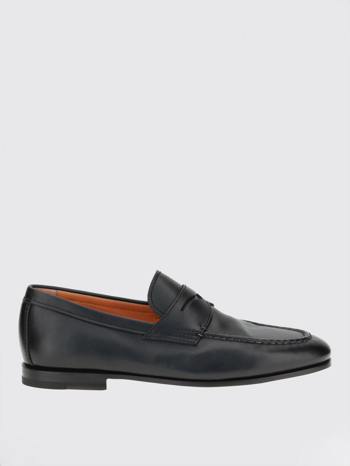 Santoni Leather Loafers