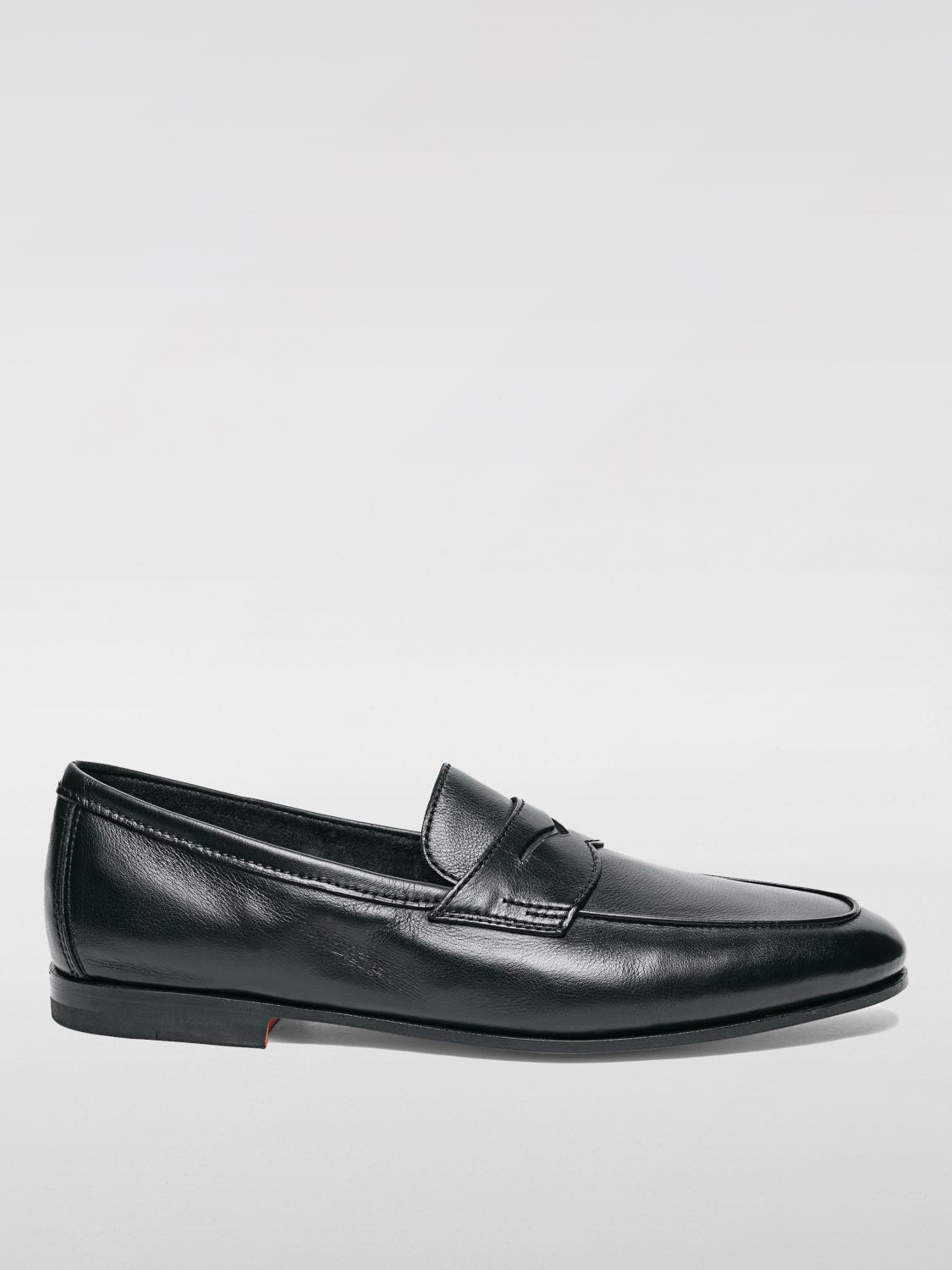 Santoni Loafers  Men Color Black In Schwarz