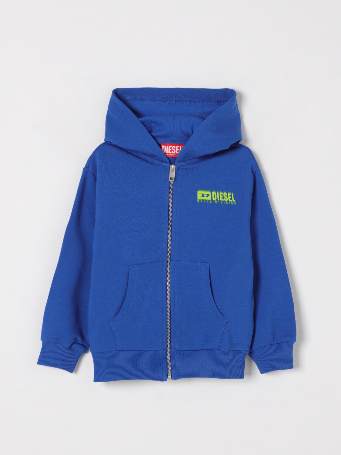 Shop Diesel Sweater Kids Color Royal Blue