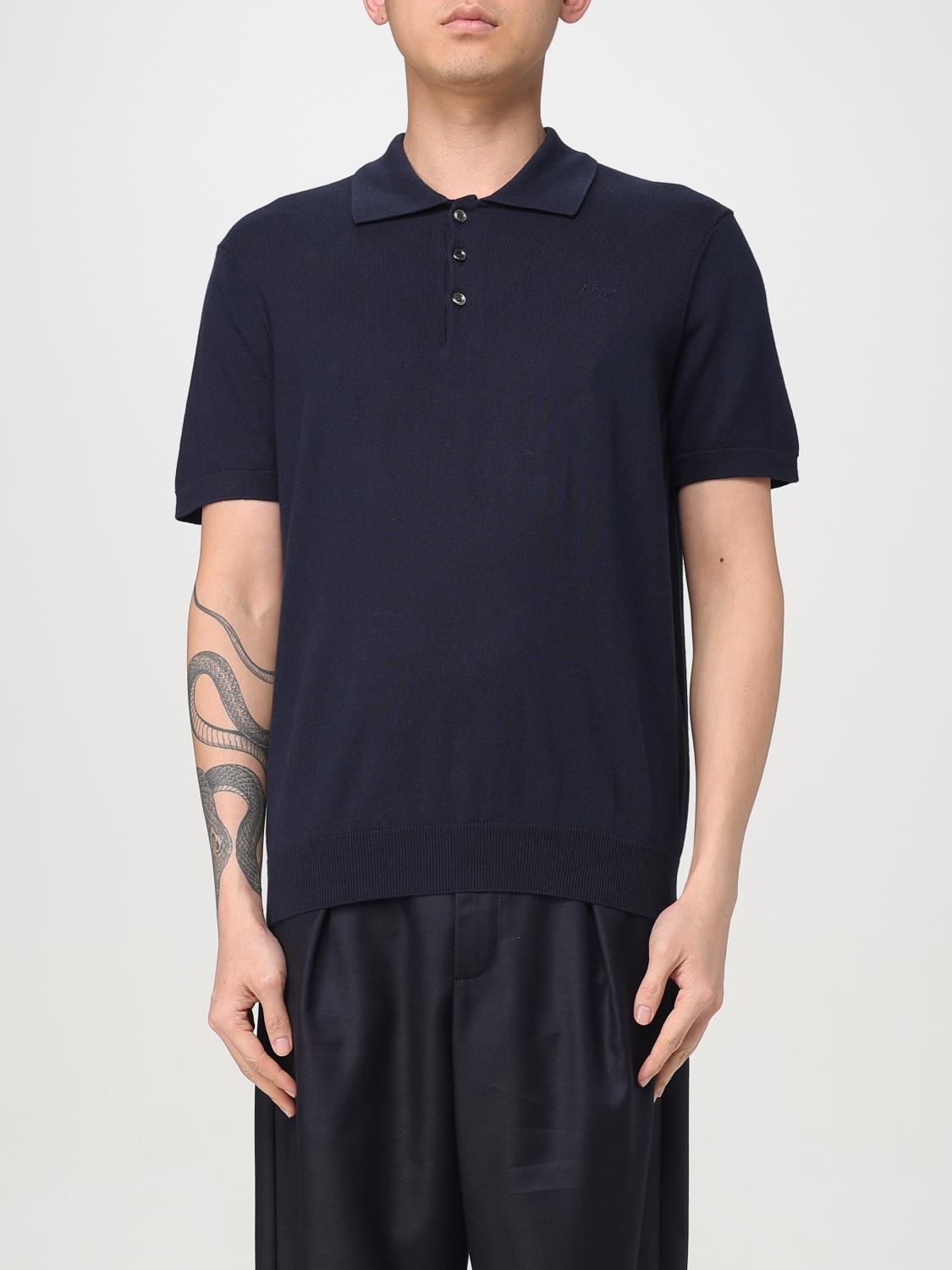 Polo Shirt A. P.C. Men color Navy