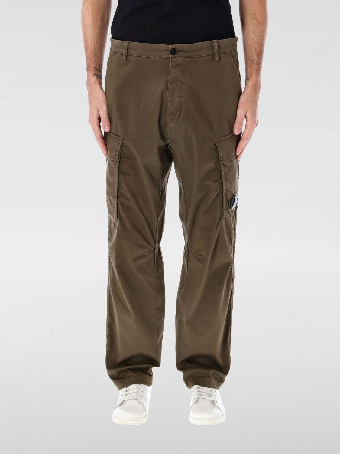 C.p. Company C.p.company Stretch Sateen Loose Cargo Pants In Green