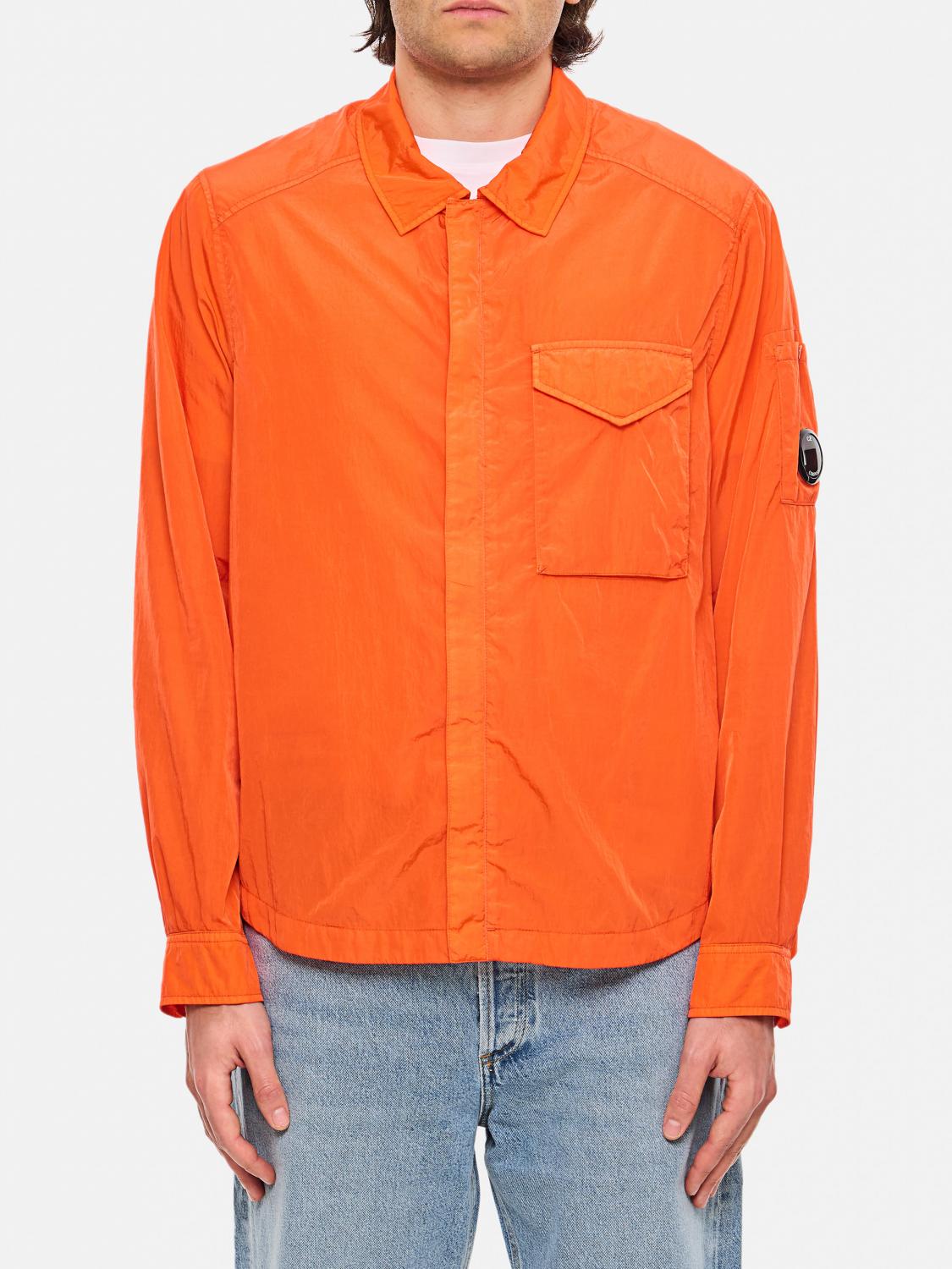 C.p. Company Chrome-r Full Zip Overshirt In Orange