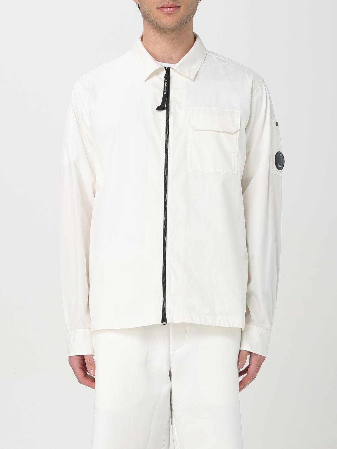 C.p. Company C.p.company Organic Gabardine Full Zip Overshirt In White