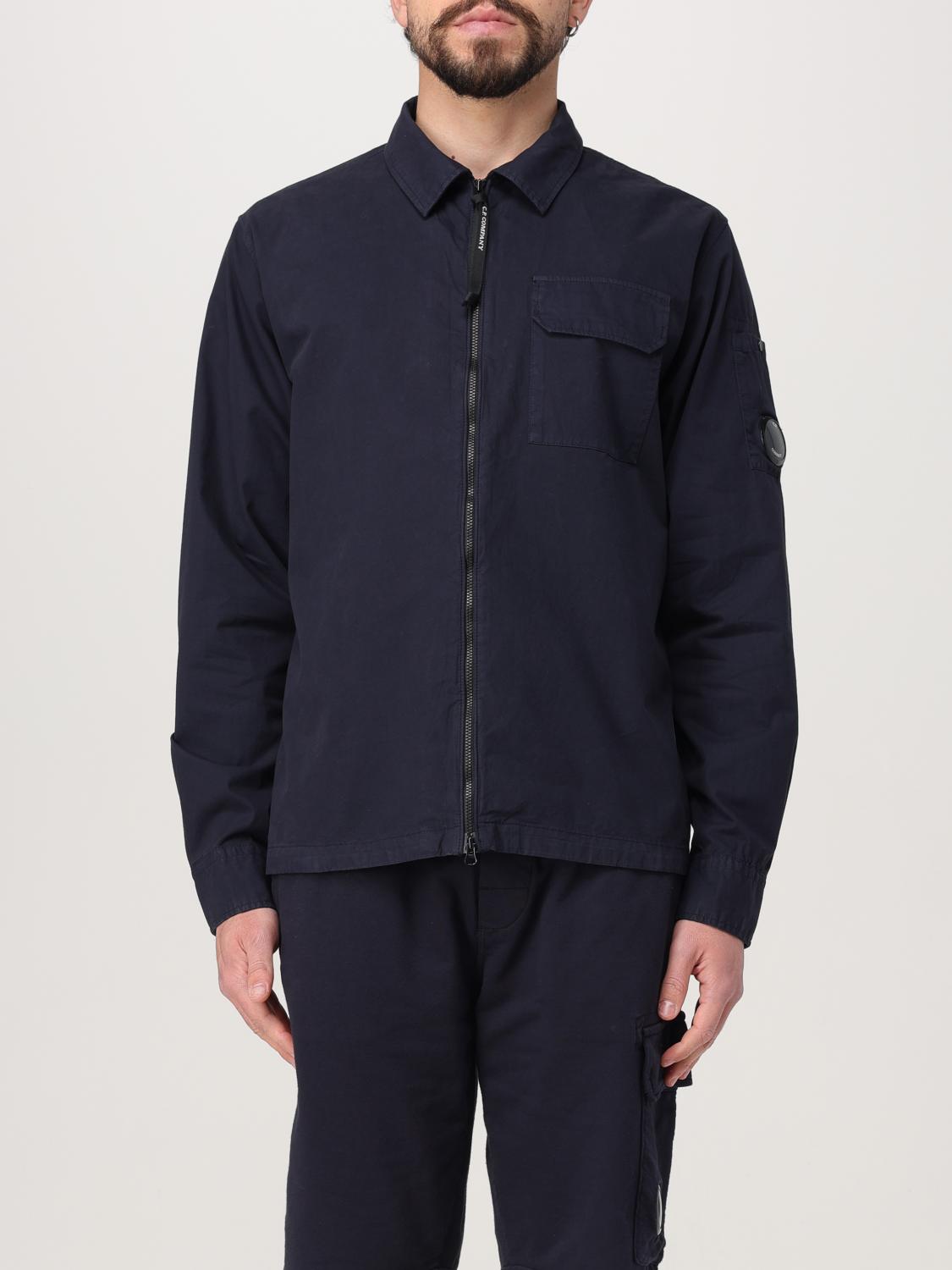 C.p. Company C.p.company Organic Gabardine Zipped Utility Overshi In Blue