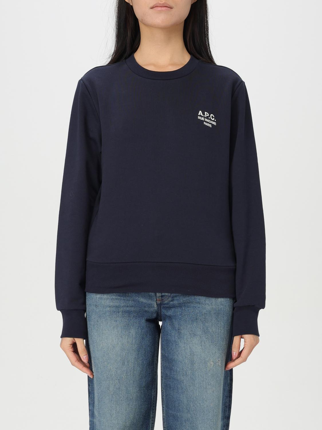 Apc Boxy Rue Madame Sweatshirt In Blue