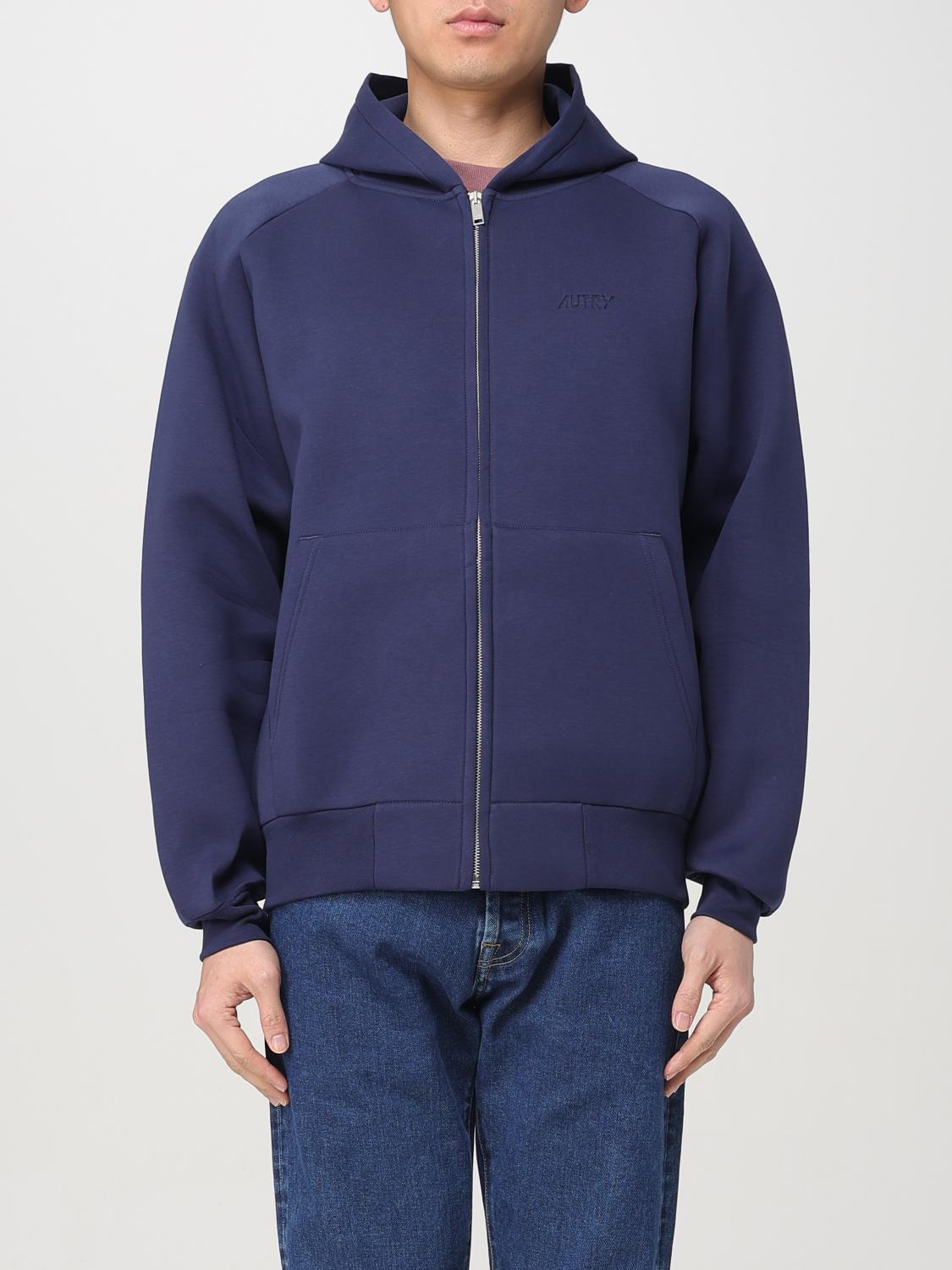 Shop Autry Sweatshirt Men Color Blue