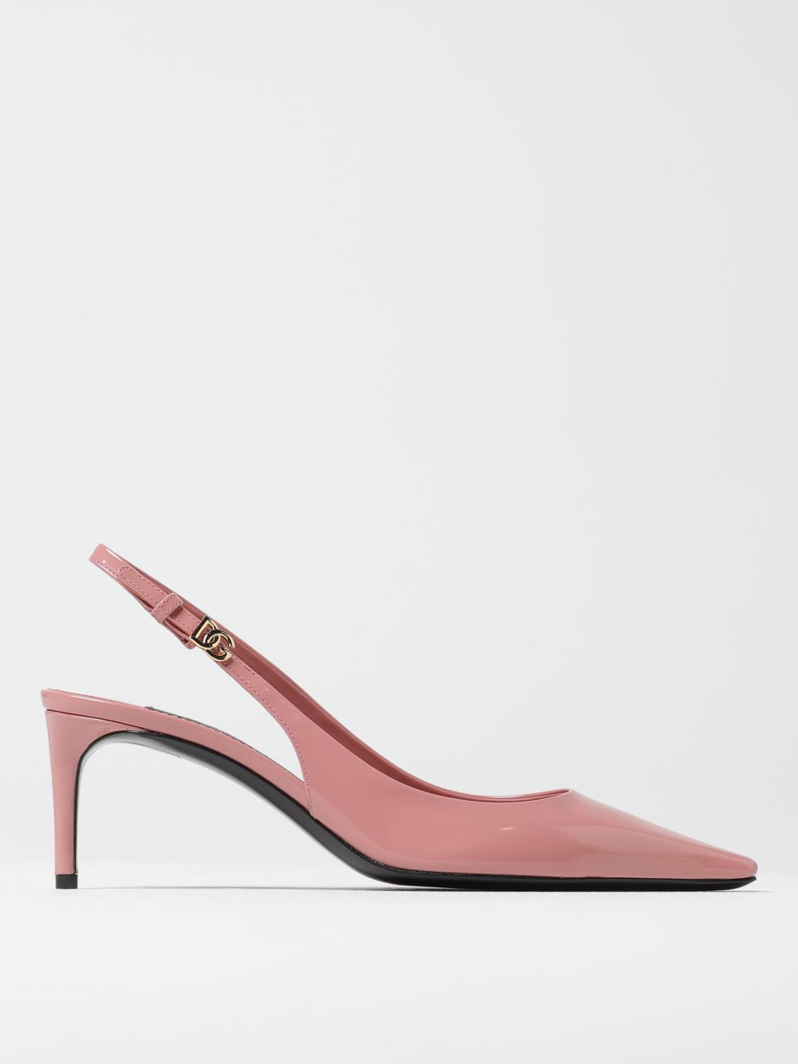 Dolce & Gabbana Mun 90 Polished Calfskin Slingback Pumps In Pink