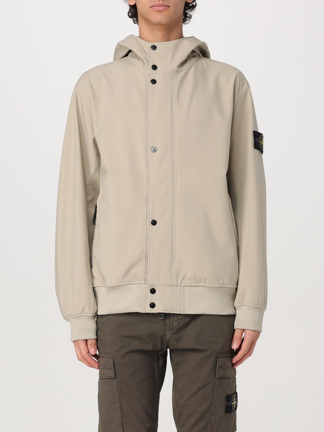 Stone Island Beige Parka With Minimalist Design And Premium Materials In Beige