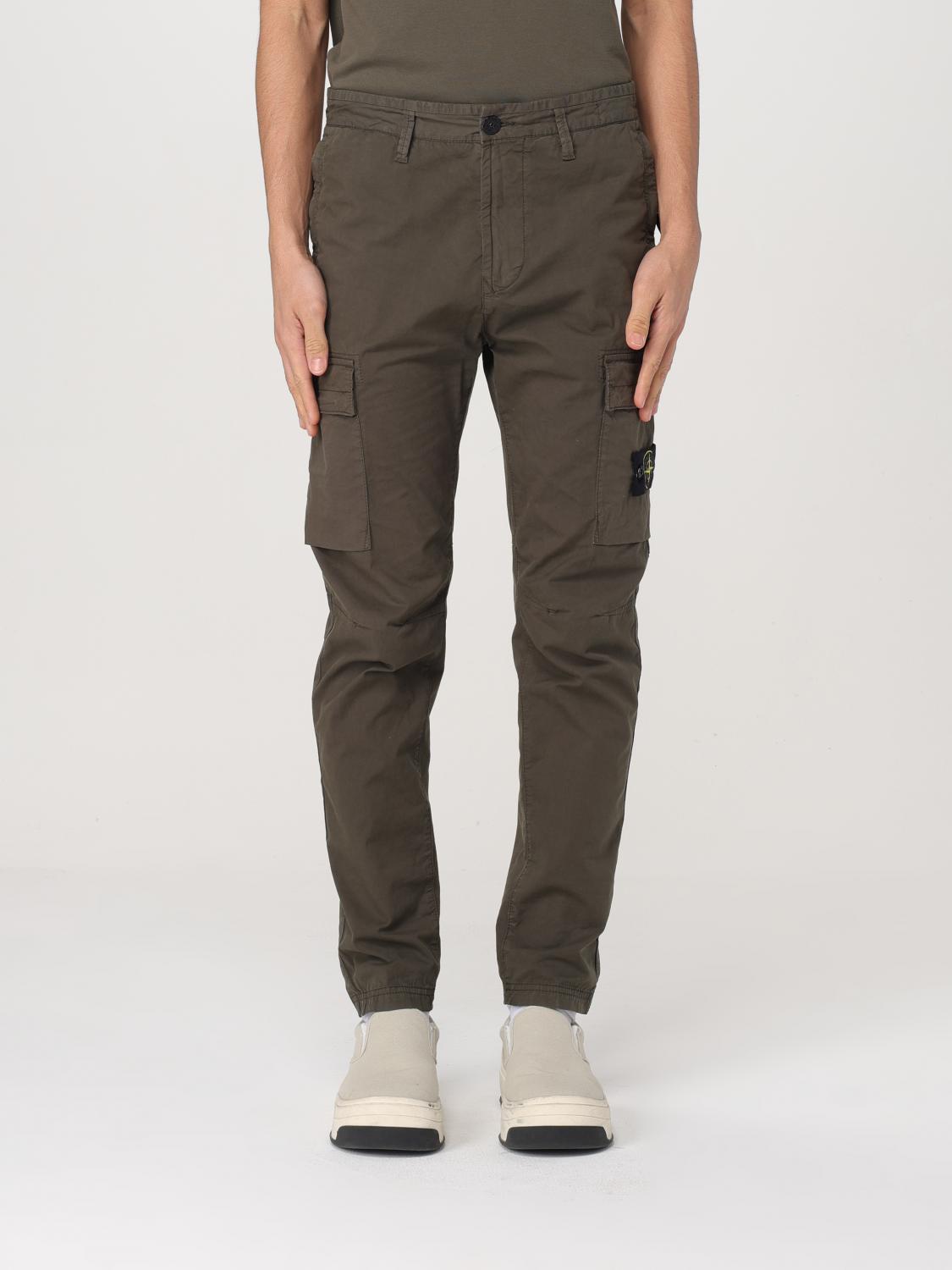 Stone Island Slim-fit Cargo Trousers In Green