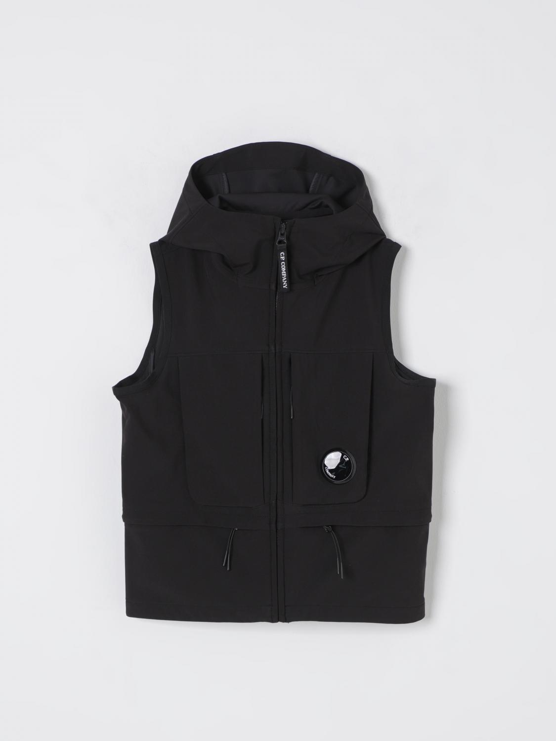 Shop C.p. Company Waistcoat C. P. Company Kids Color Black