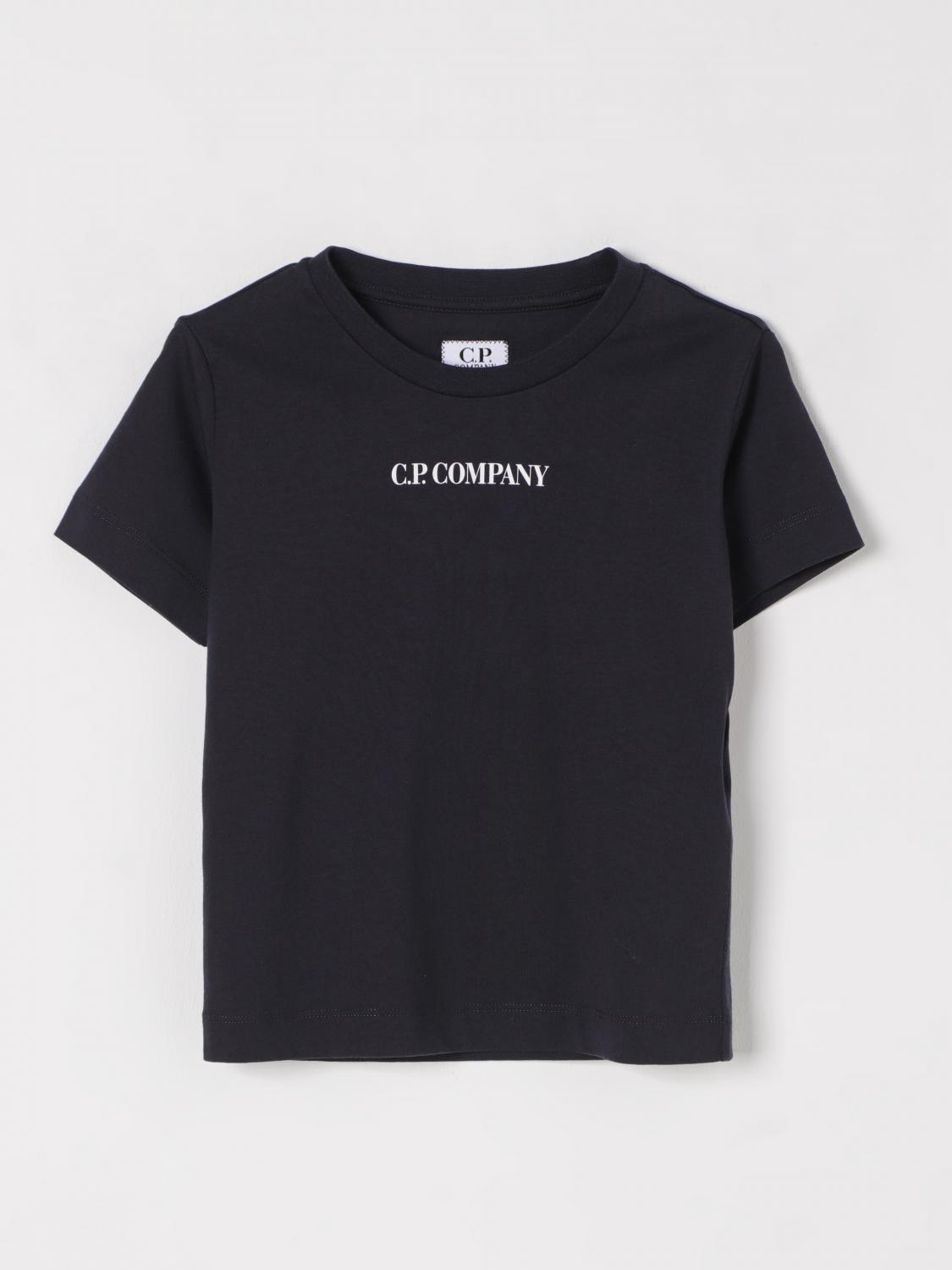 C.p. Company Jersey T-shirt With Logo Print Kids In Blue