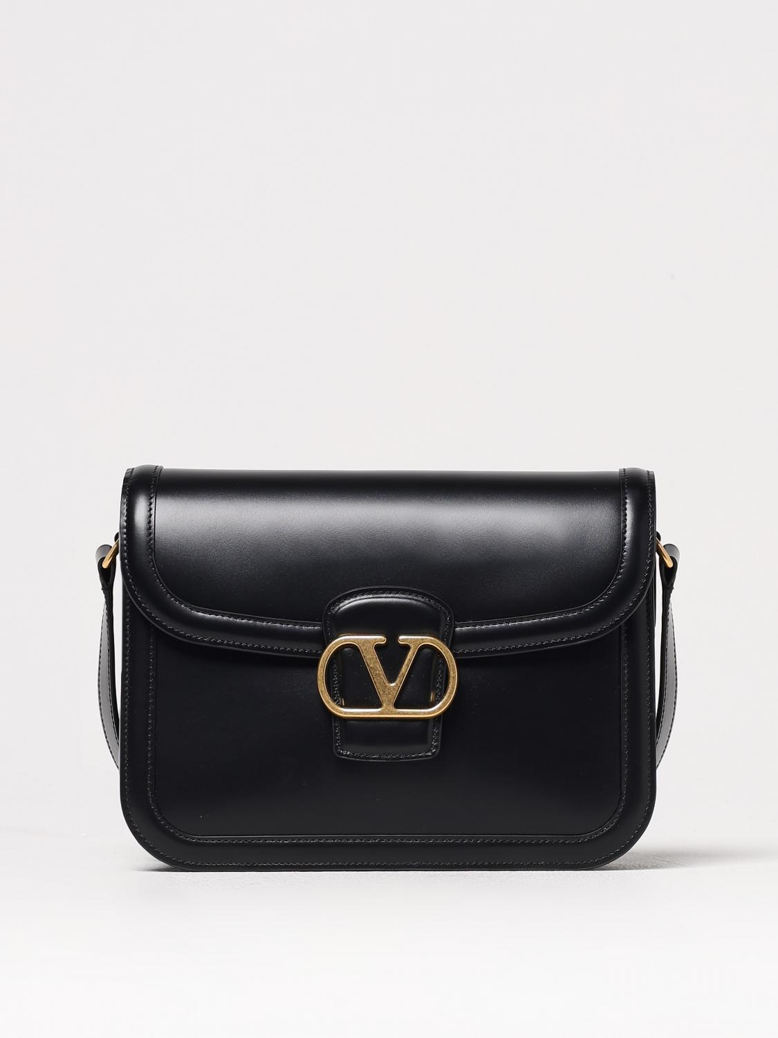 Valentino Garavani Garavani Alltime Calfskin Shoulder Bag In Black