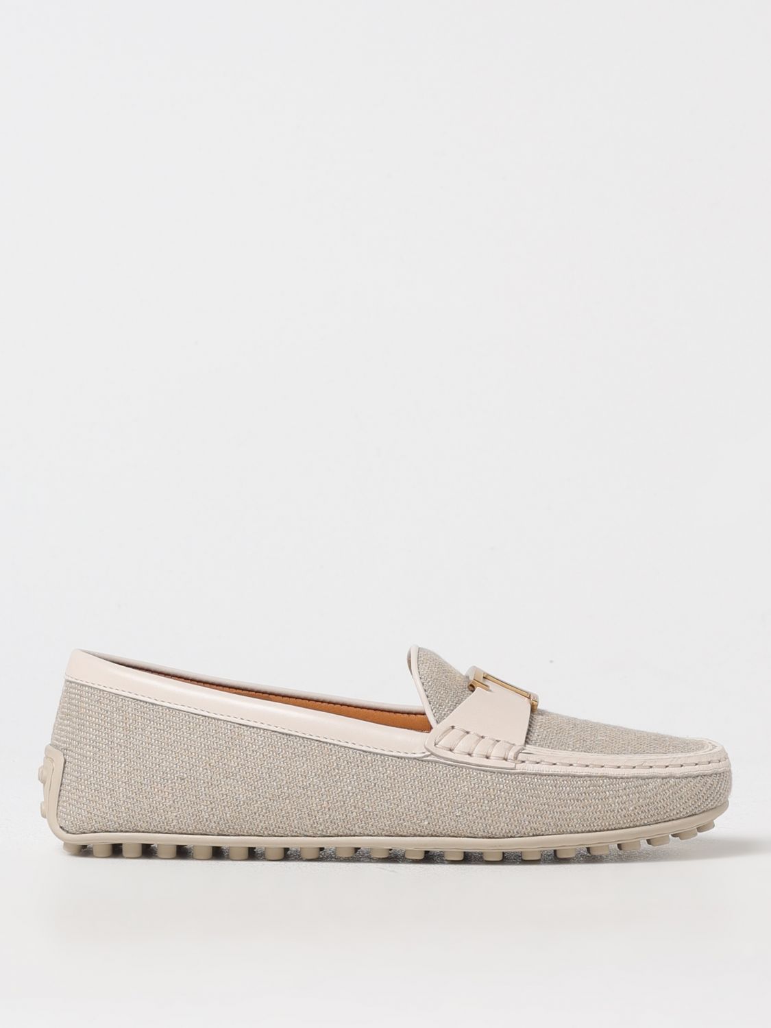 Tod's Loafers Woman Color Natural In Natural