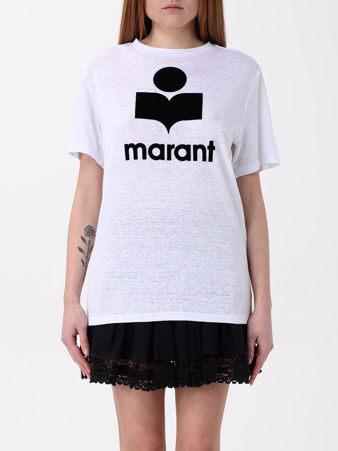 Isabel Marant Étoile Isabel Marant Etoile Zewel T Shirt With Flocked Logo In White