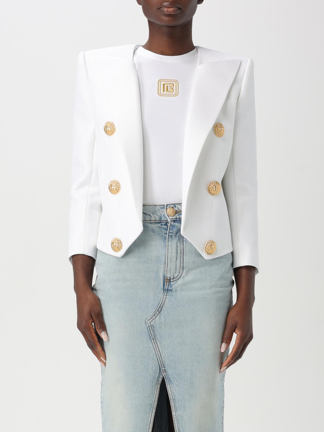 Balmain Blazer  Woman Color White In White