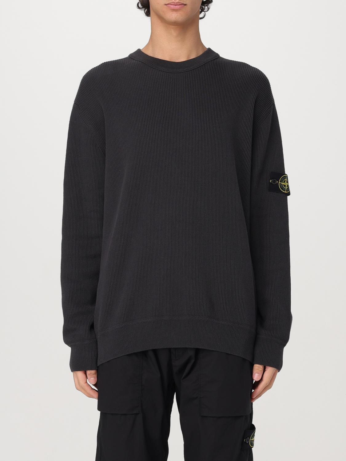 Shop Stone Island Sweater Men Color Grey