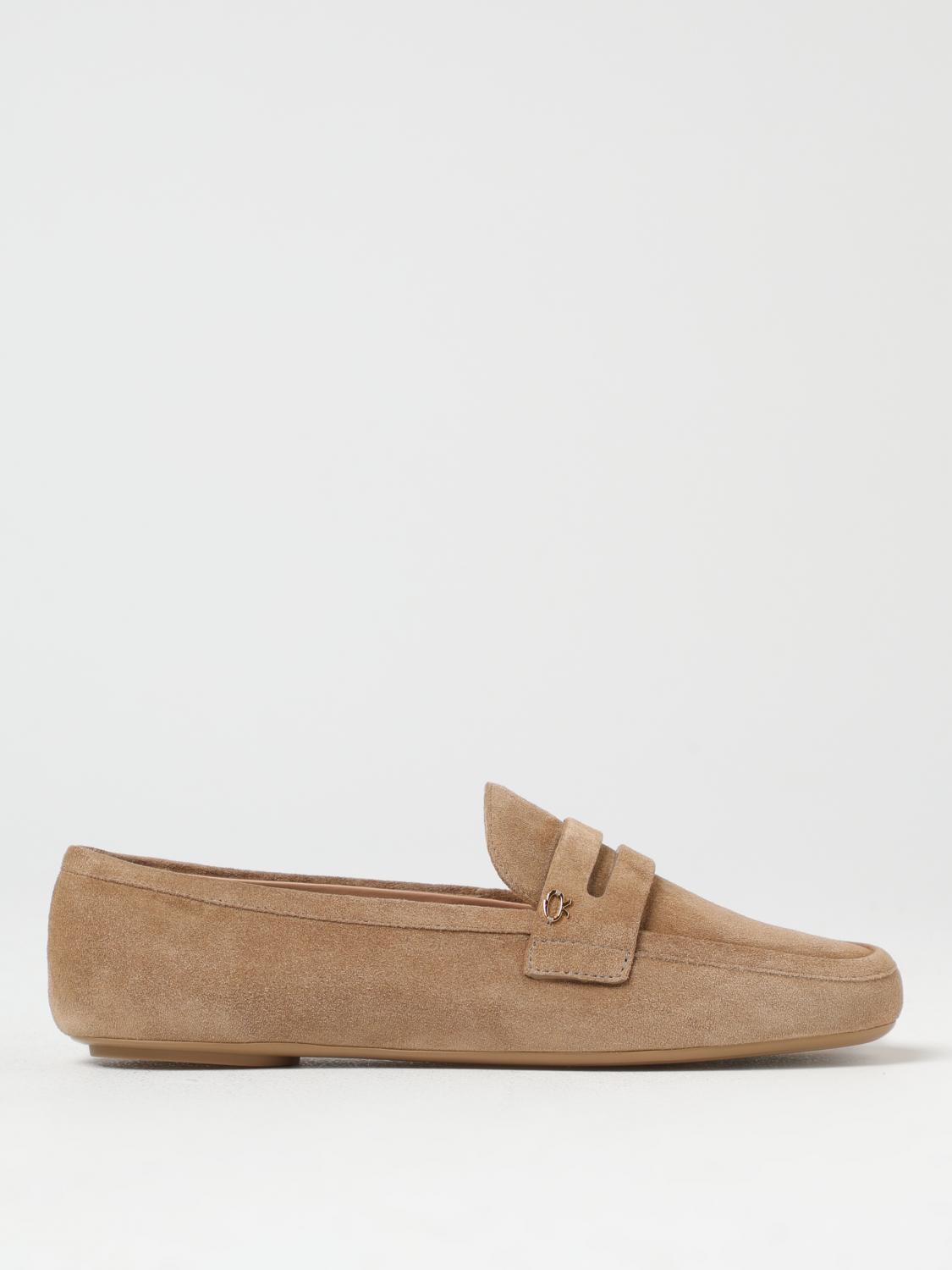 Shop Gianvito Rossi Loafers Woman Color Beige