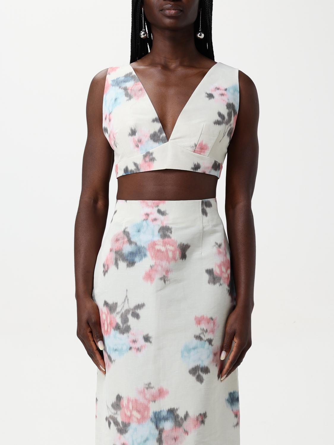 Shop Philosophy Di Lorenzo Serafini Top Woman Color Beige