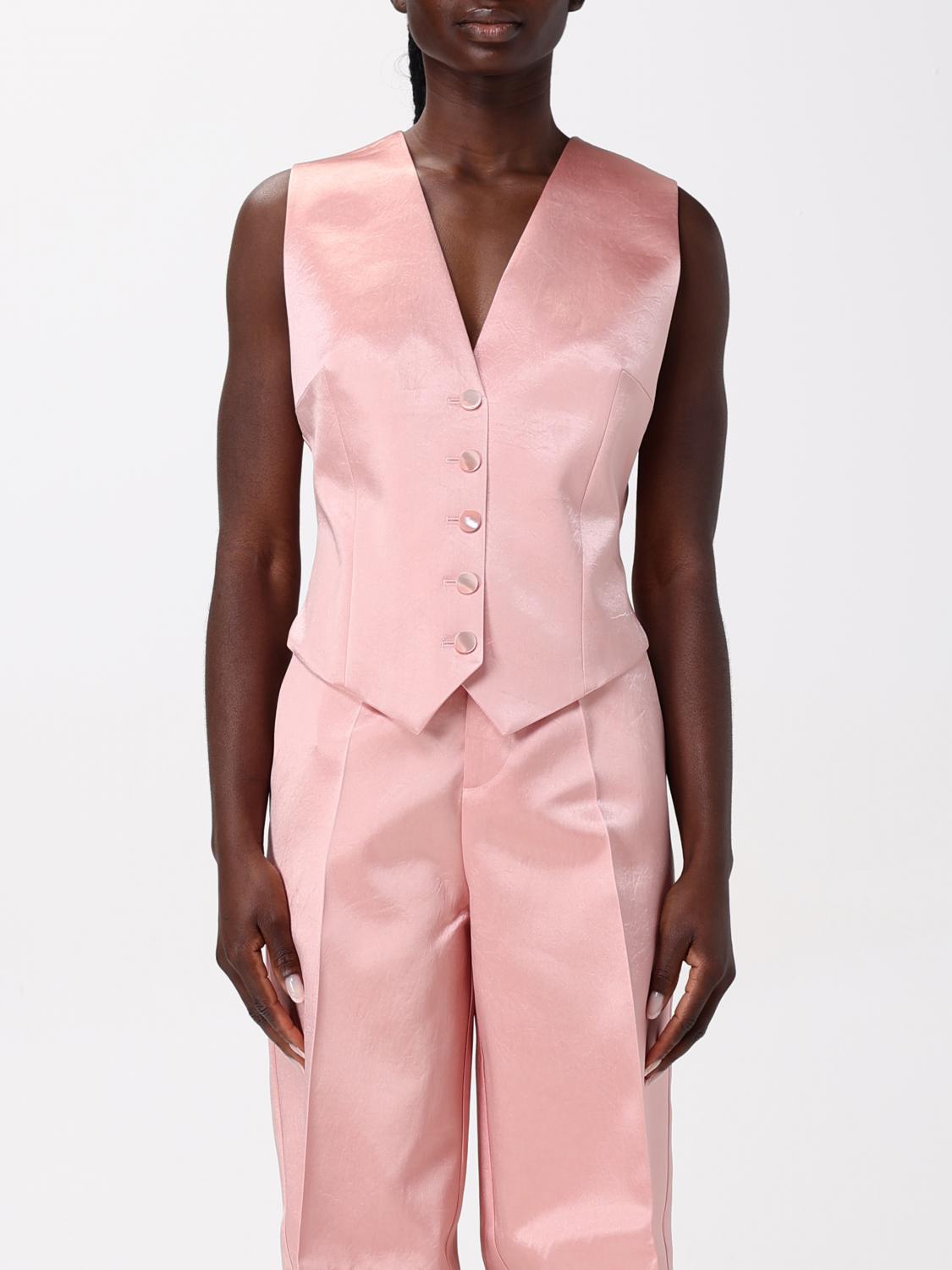 Shop Philosophy Di Lorenzo Serafini Waistcoat Woman Color Pink