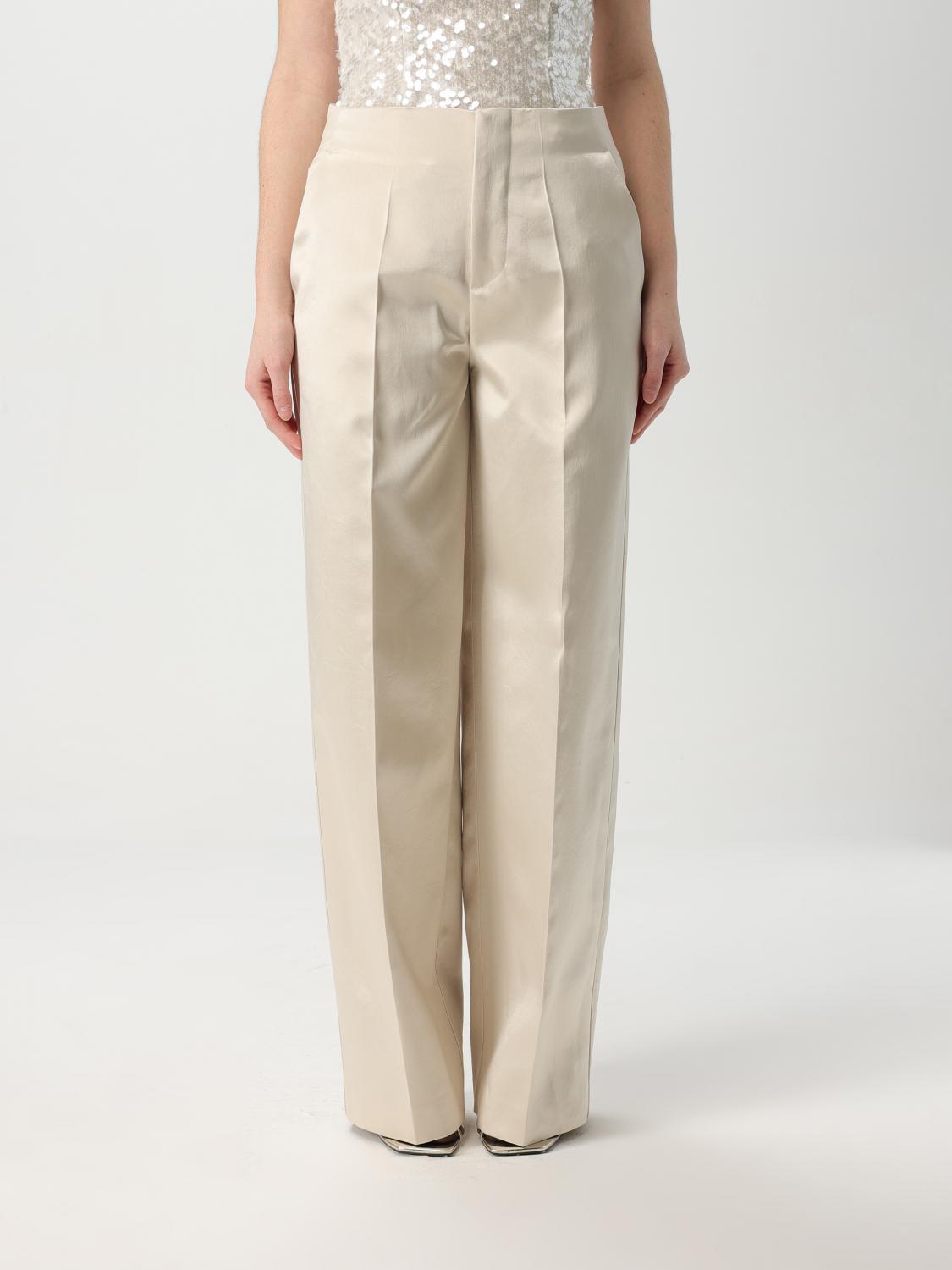 Philosophy Di Lorenzo Serafini Satin Trousers In Ivory