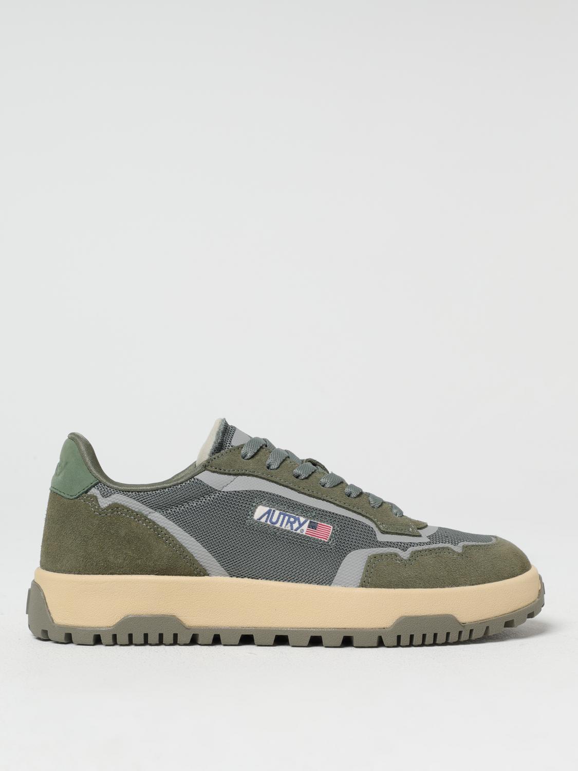 Autry Wildpace Nubuck And Rubber-trimmed Suede And Mesh Sneakers In Green