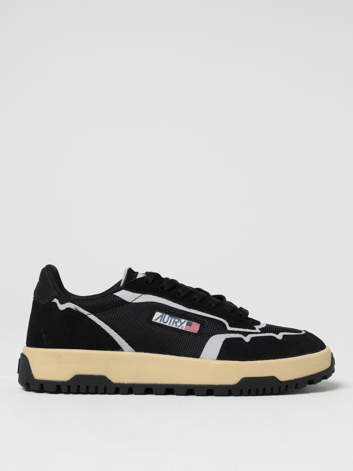 Autry Wildpace Nubuck And Rubber-trimmed Suede And Mesh Sneakers In Black