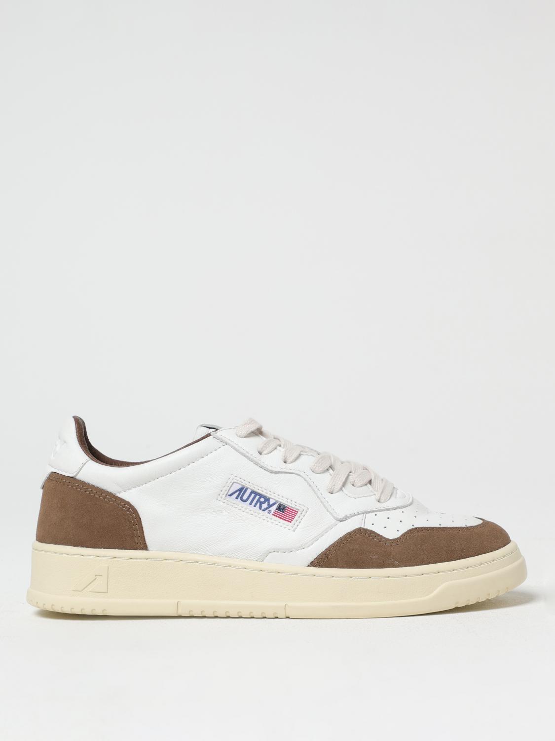Autry Medalist Low Sneakers In Goatskin And Suede In Multi