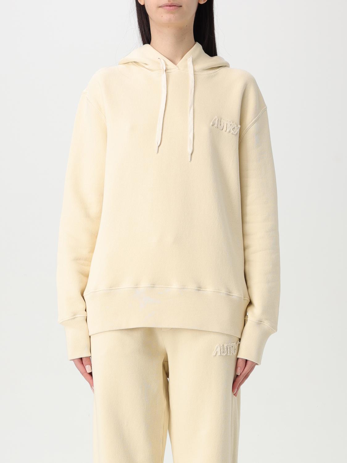 Shop Autry Sweatshirt Woman Color Beige