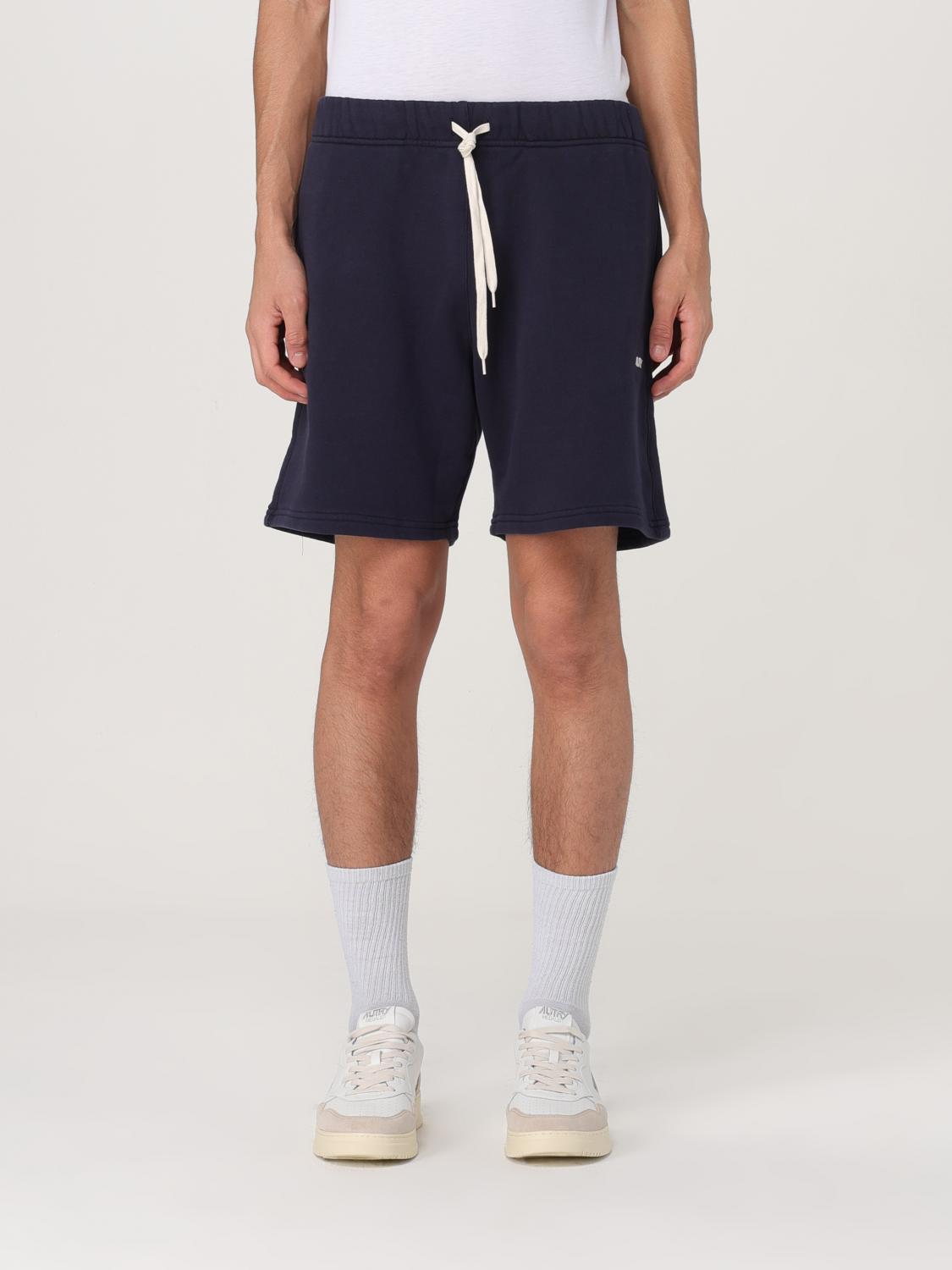Autry Blue Logo Embroidered Shorts In Blue