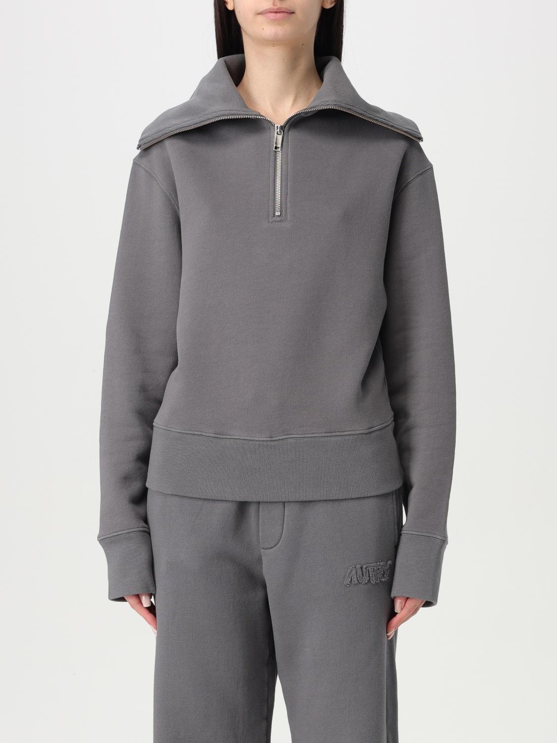 Shop Autry Sweatshirt Woman Color Grey