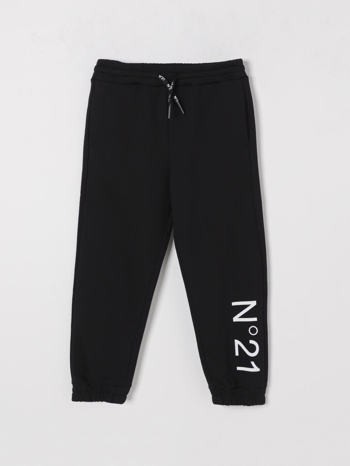 N°21 Logo Printed Cotton Sweatpants In Black