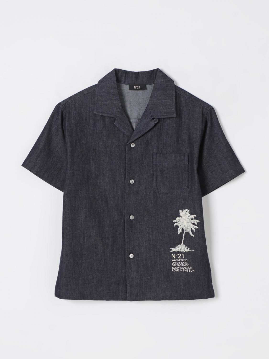 N°21 Shirt N° 21 Kids Color Denim In Denim