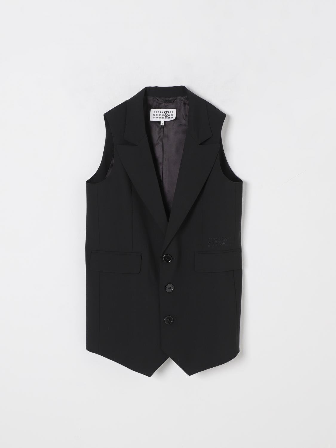 Mm6 Maison Margiela Waistcoat Kids Color Black In Black
