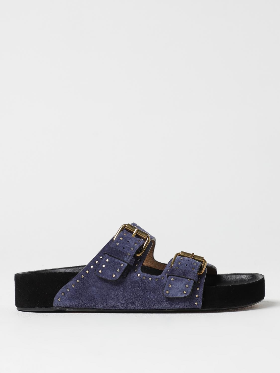 Isabel Marant Buckle Slippers In Blue