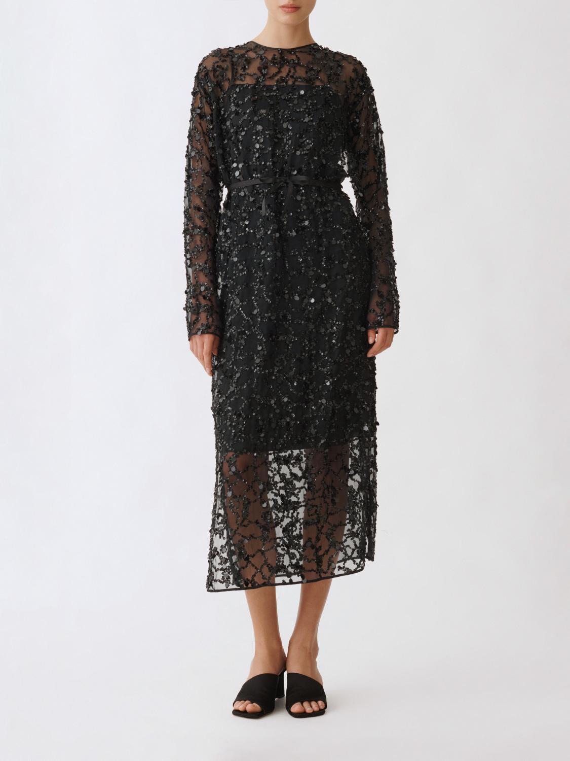 Shop Fabiana Filippi Dress Woman Color Black
