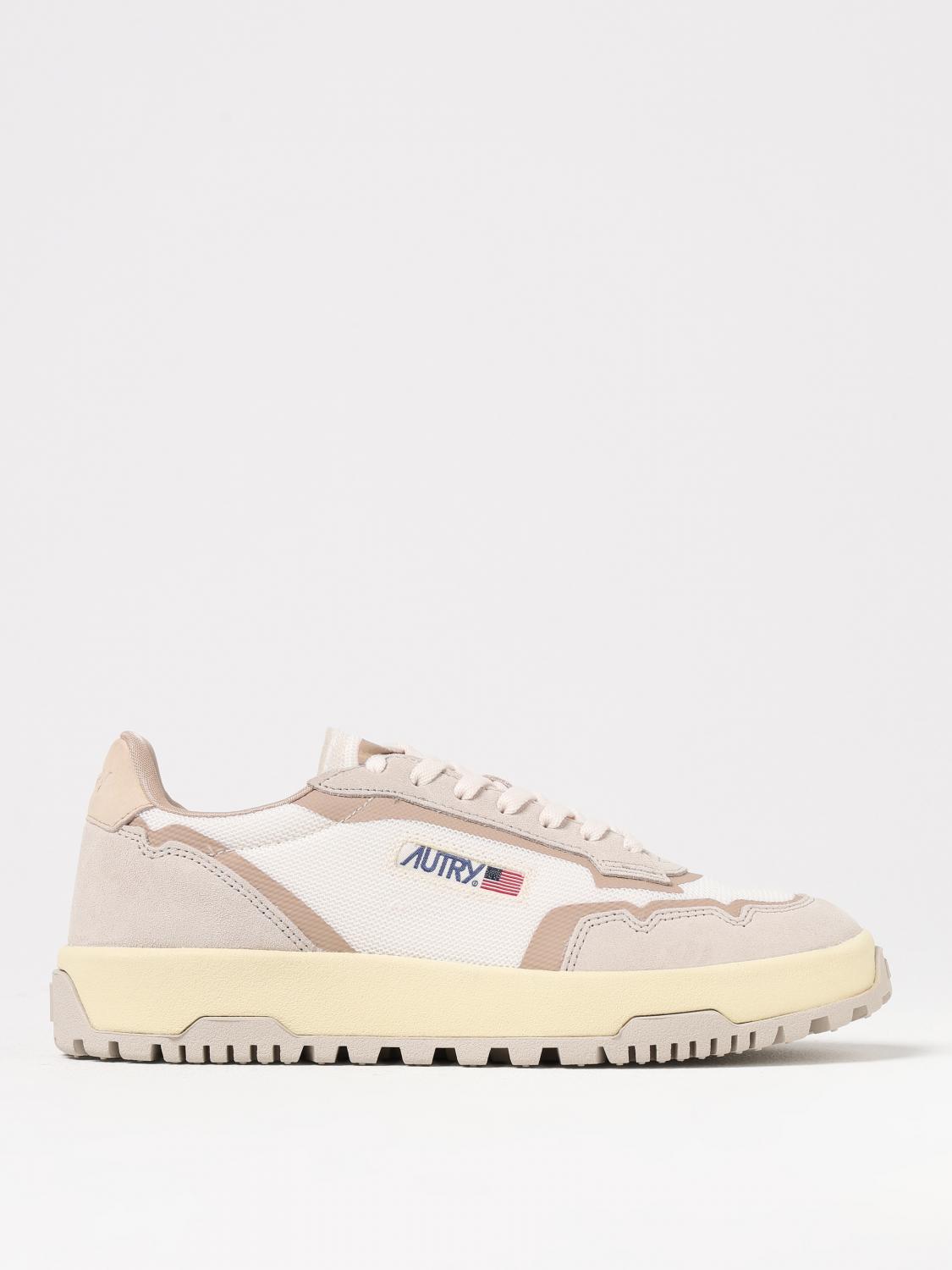 Autry Sneakers Wildpace Low In Mesh E Suede In Beige