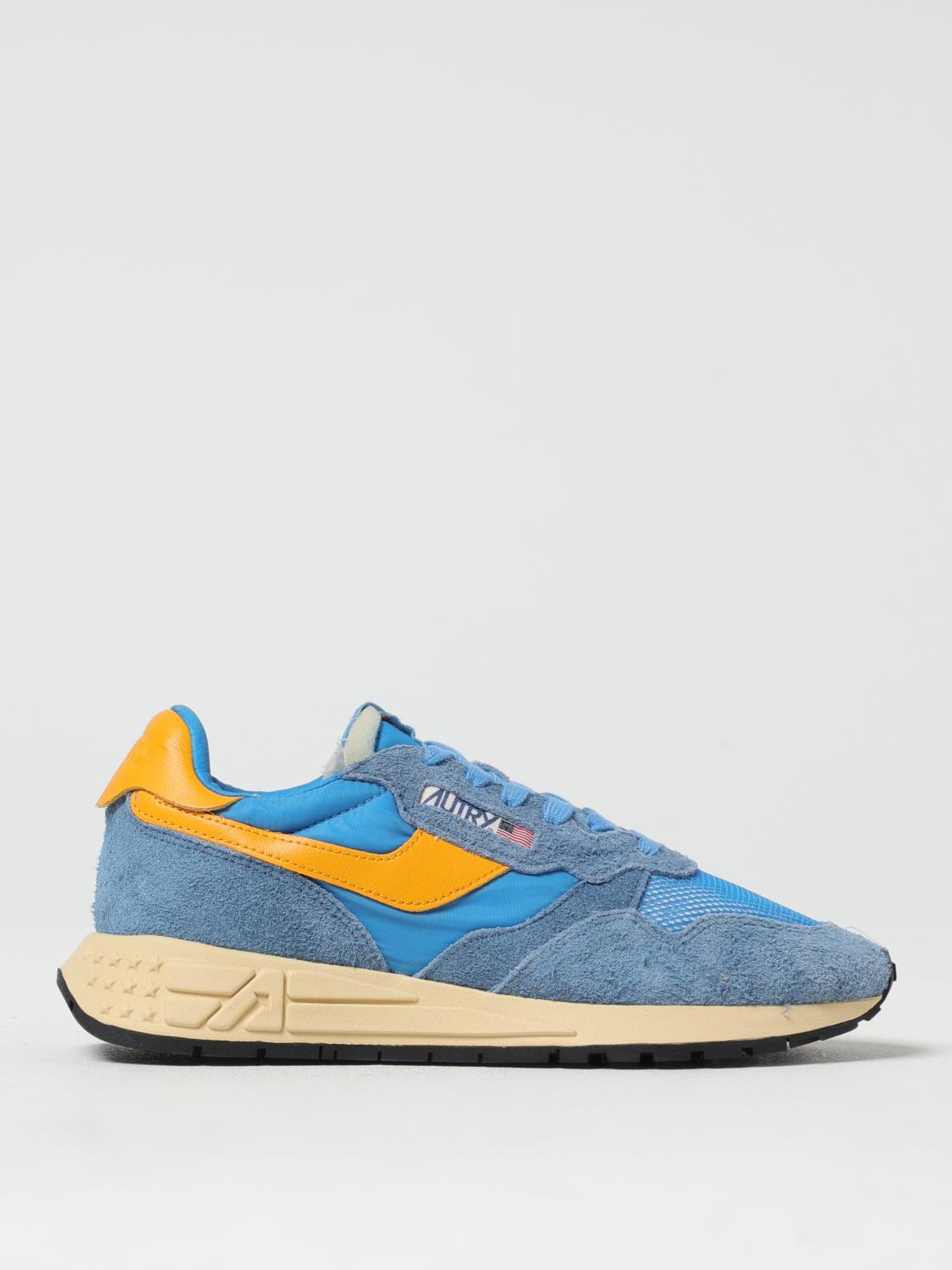 Autry Reelwind Nylon And Suede Low-profile Sneakers In Blue