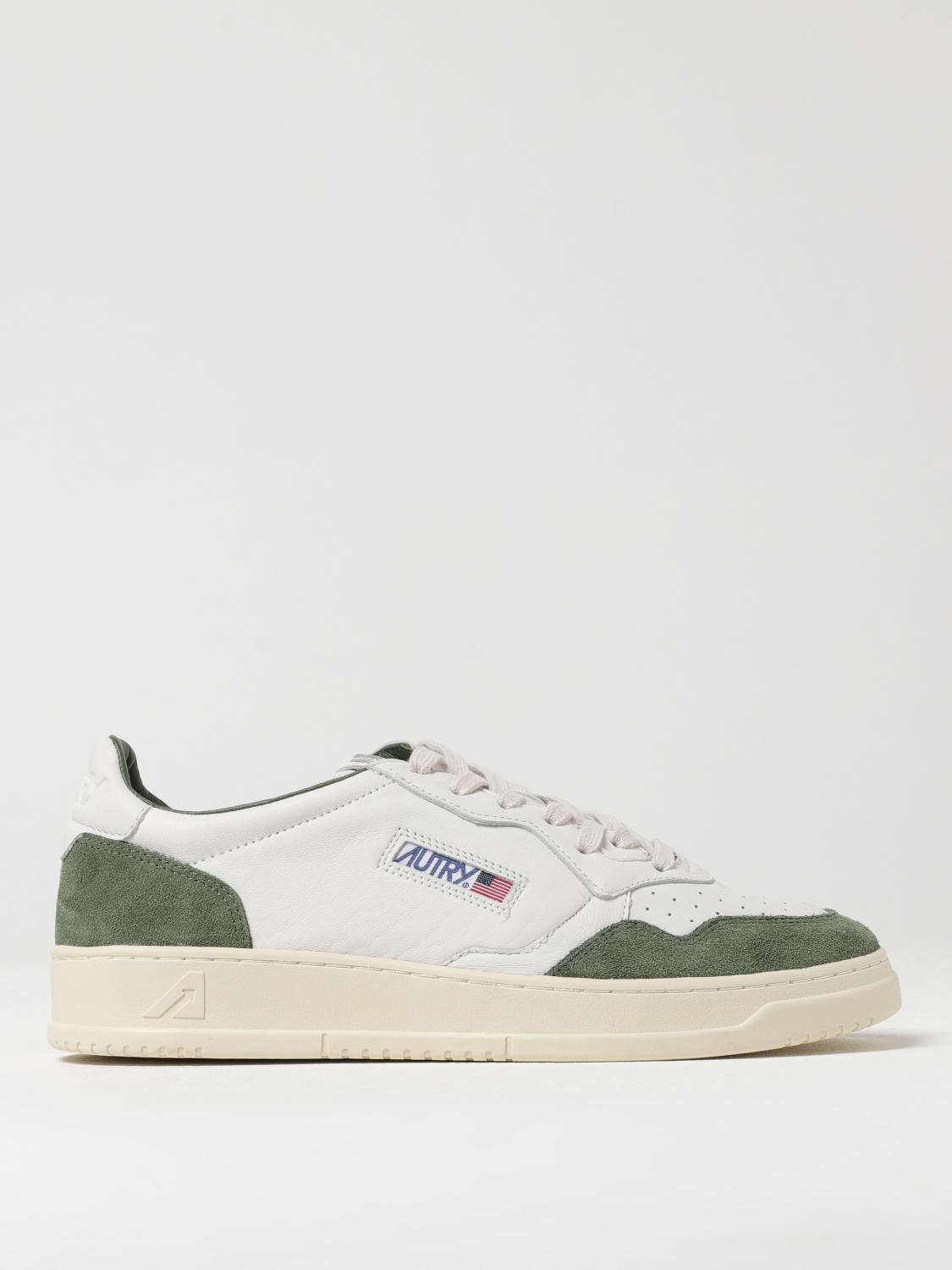 Autry Medalist Low White Leather And Suede Bottle Sneakers In Multi