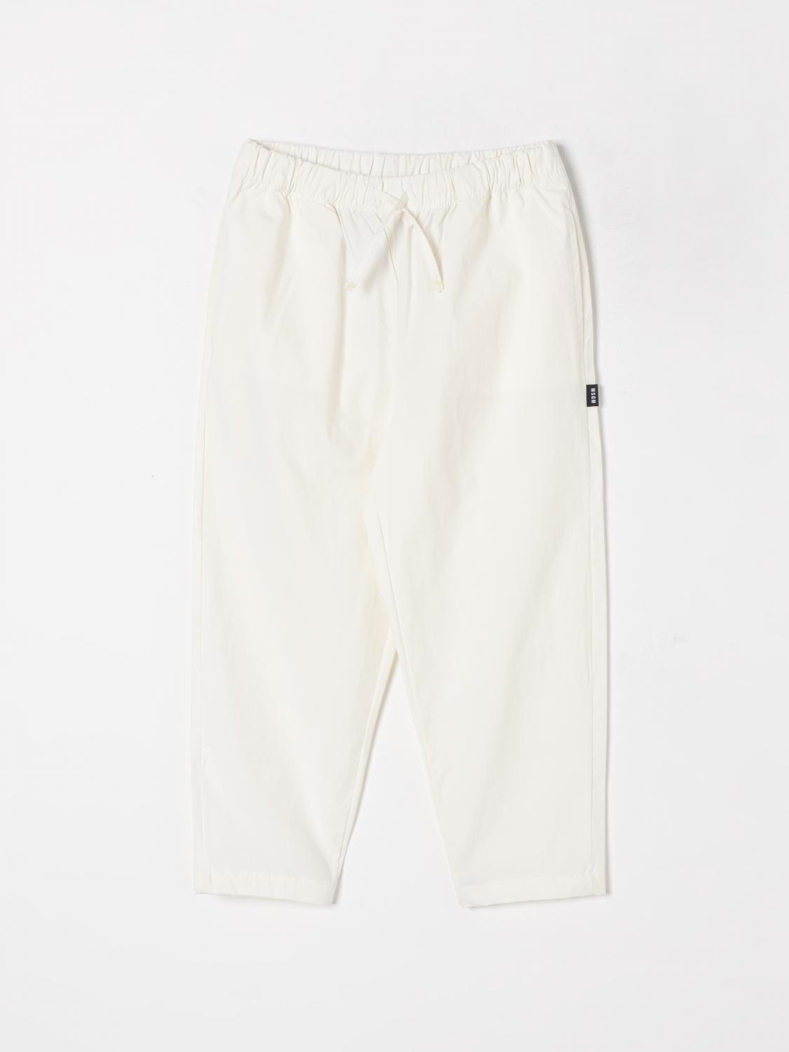 Msgm Pants Kids Kids Color White In White