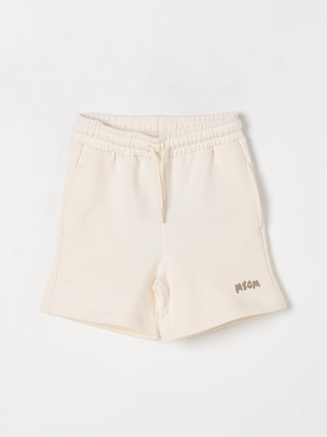 Msgm Shorts  Kids Kids Color Yellow Cream In Yellow Cream