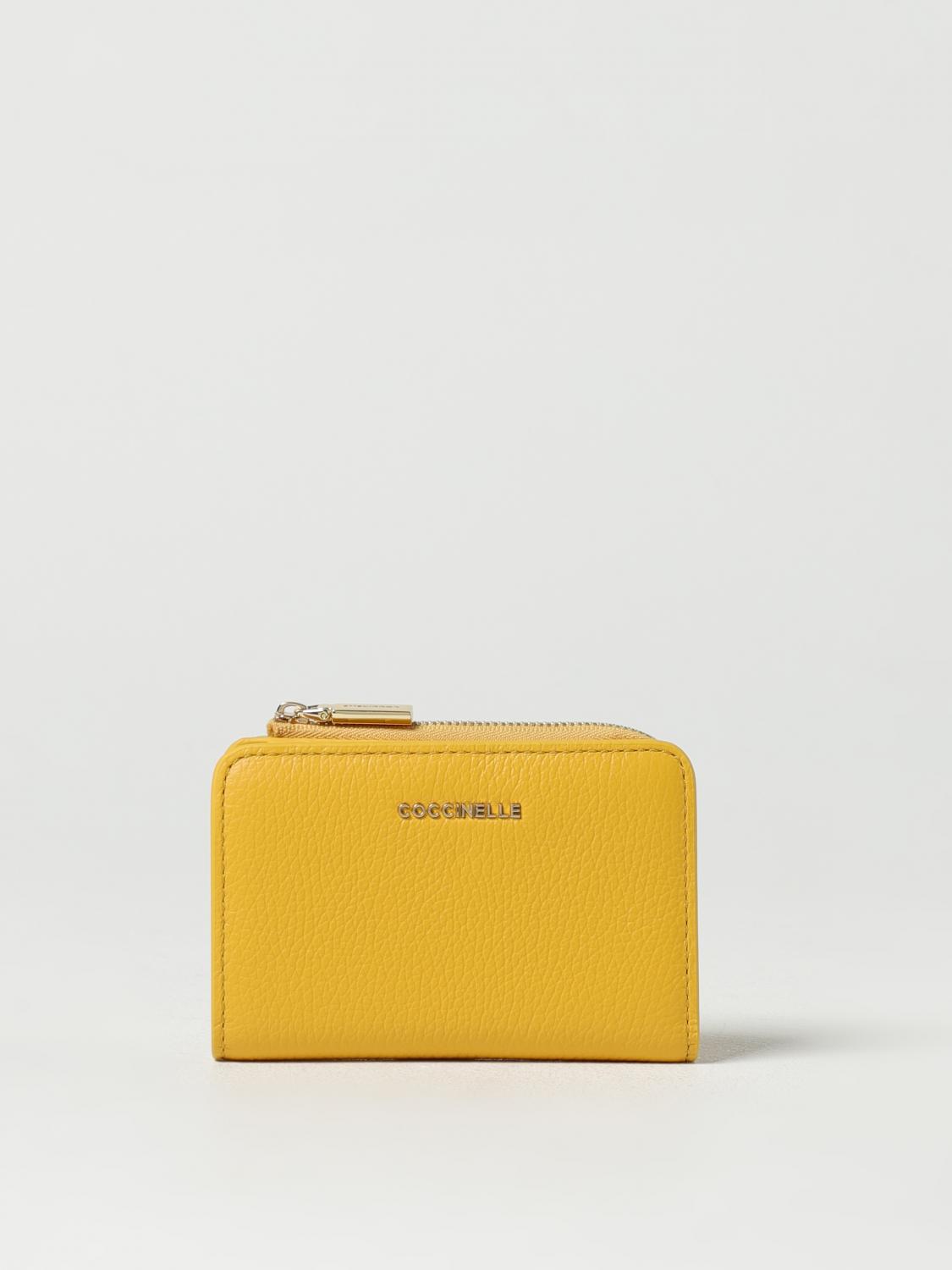 Coccinelle Metallic Soft Wallet In Yellow