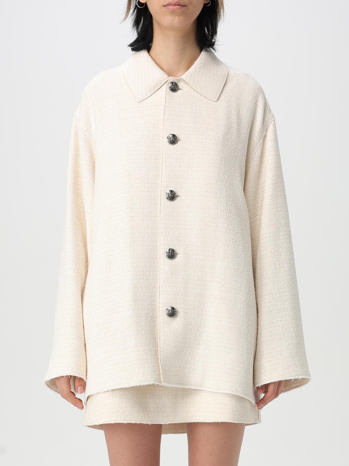 Shop Philosophy Di Lorenzo Serafini Jacket  Woman Color Yellow Cream