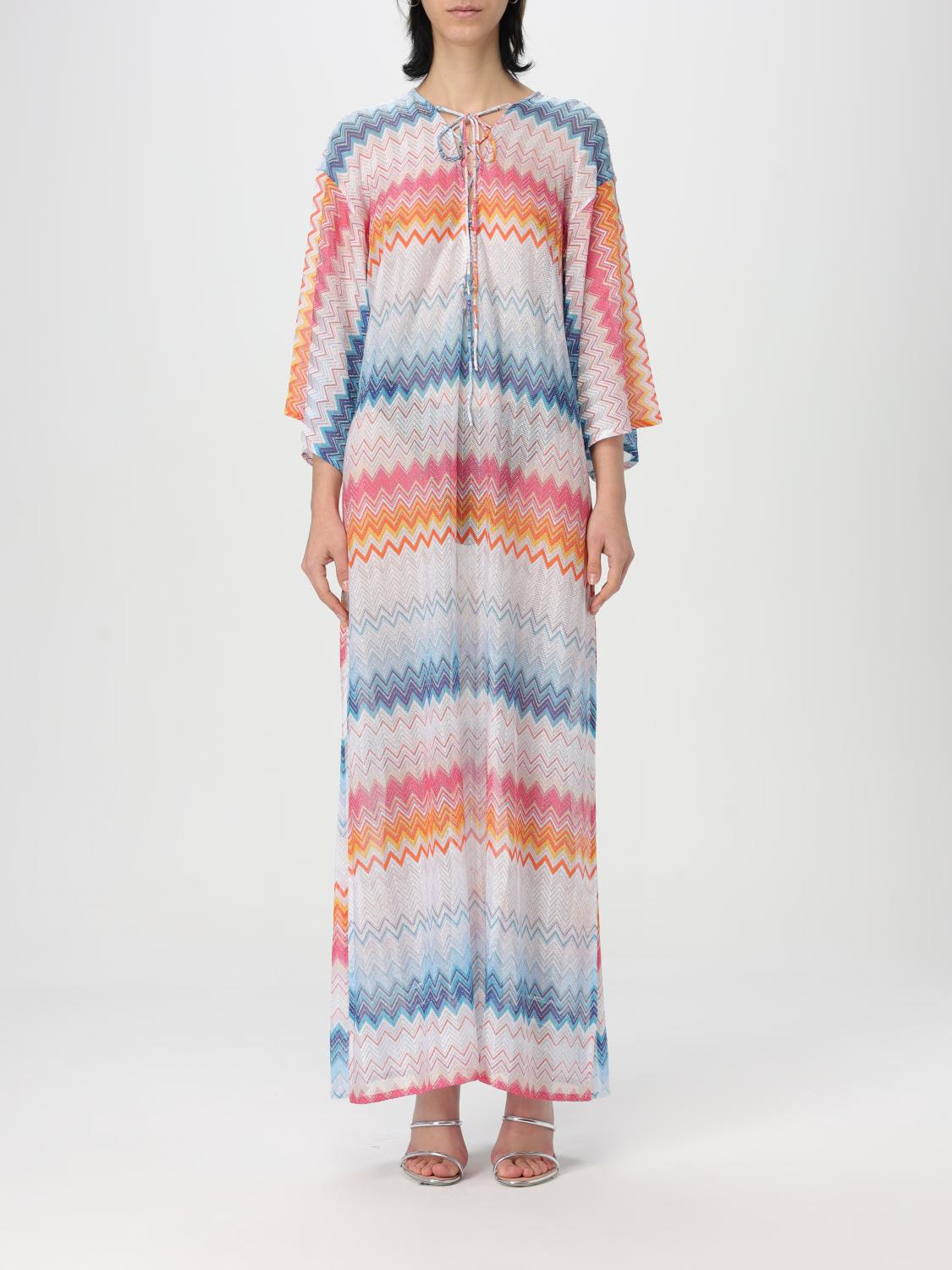 Missoni Twisted Metallic Crochet-knit Kaftan In Multicolor