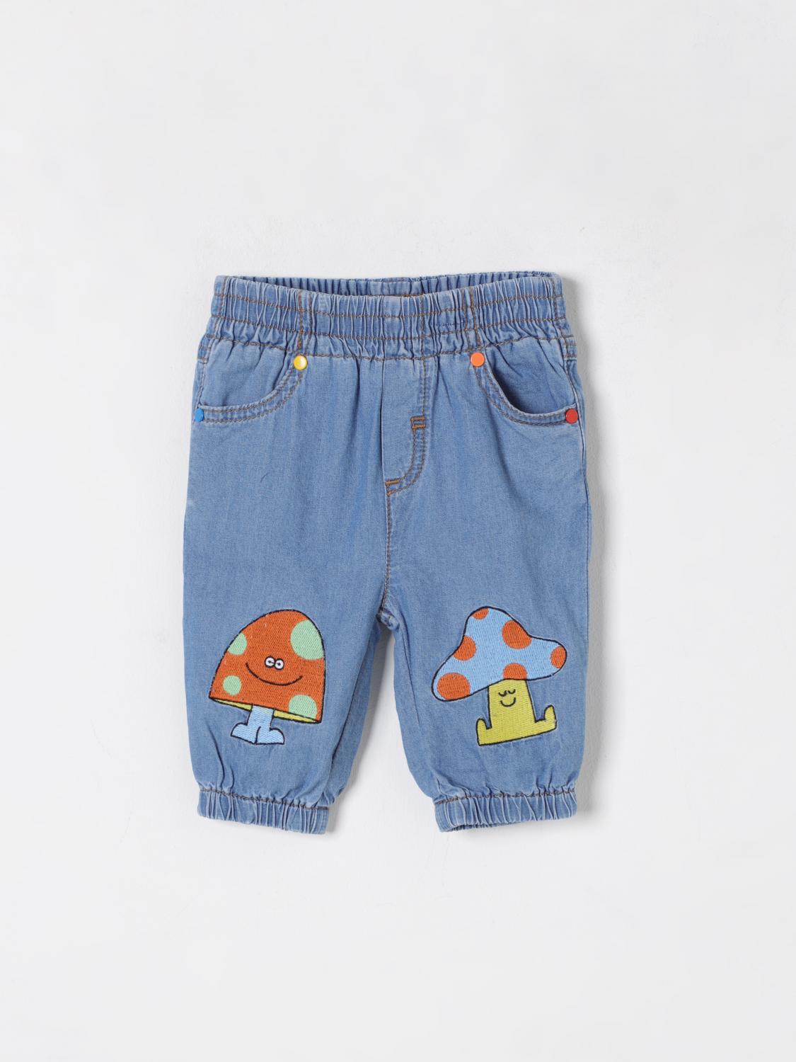 Stella Mccartney Baby Embroidered Jeans In Gnawed Blue