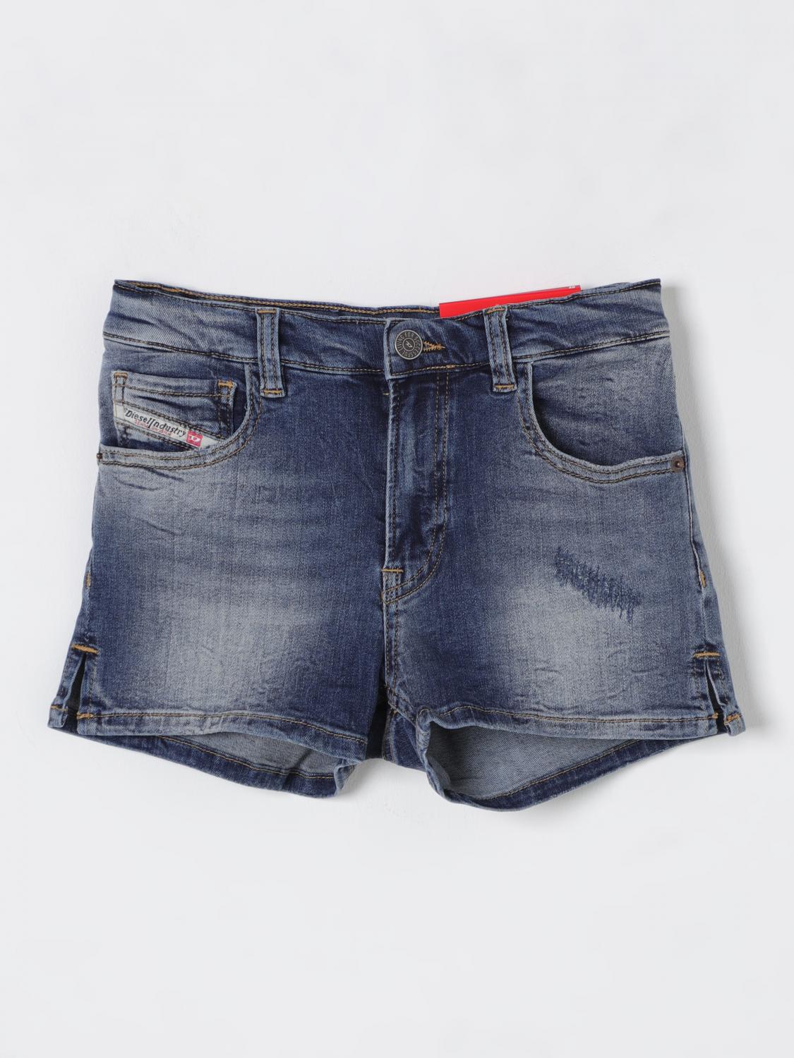 Diesel Short Kids Color Denim In Denim