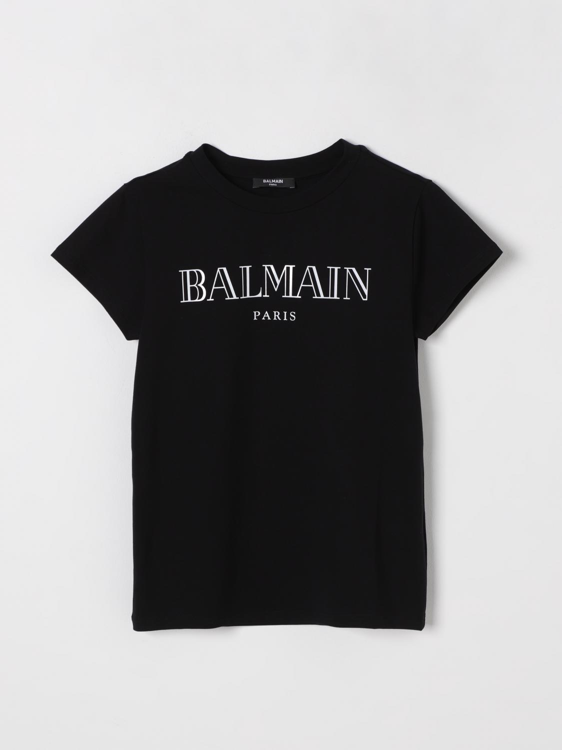 Balmain Logo-print Organic-cotton T-shirt In Black